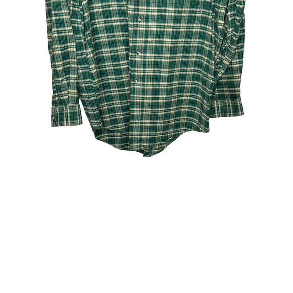 Ely Cattleman Men's Shirt Western Textured Plaid Button Up Long Sleeve Green XXL - Picture 4 of 11